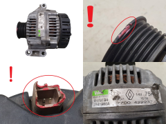 Generator Renault 7700422237 A11VI94 75A Valeo S3