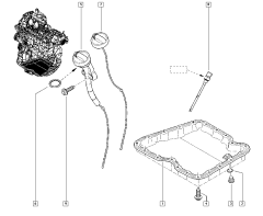 Oliepind Original Renault Koleos Megane III 2.0 DCI 0161100QAD