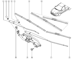 Vinduesviskerblad Højre Original Renault Laguna III 288900004R