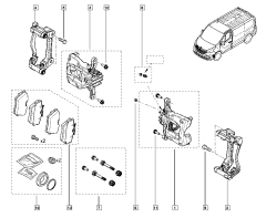 Bremsekaliber reparationssæt Forside Original Trafic Vivaro 411201691R