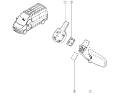 Indvendigt Spejl Original Master III Movano NV400 963215589R