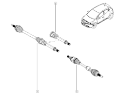 Drivaksel Højre Original Renault Clio IV 1.5 dCi 391003491R