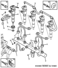 Injektorholder Skrue Original Citroen Peugeot 2.0 HDI 8v 221066