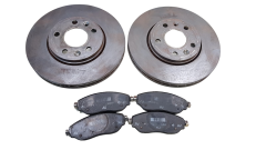 Bremseskiver Klocki Forside 402066352R Renault Trafic 3 Vivaro NV Talento x2