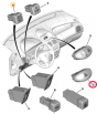 Katastrofeblink Kontakt Original Citroen Peugeot 206 6554L1