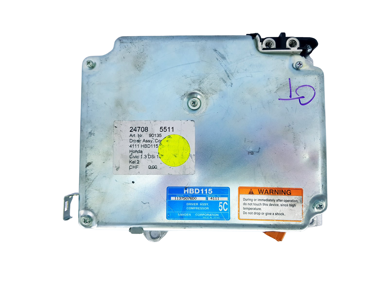 Styreenhed Honda HBD115 4111 11385086D0 Sanden 33924 main product photo