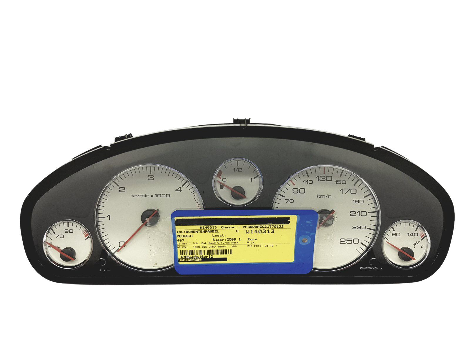 Speedometer Peugeot 407 9664690380 Siemens VDO 45052 main product photo