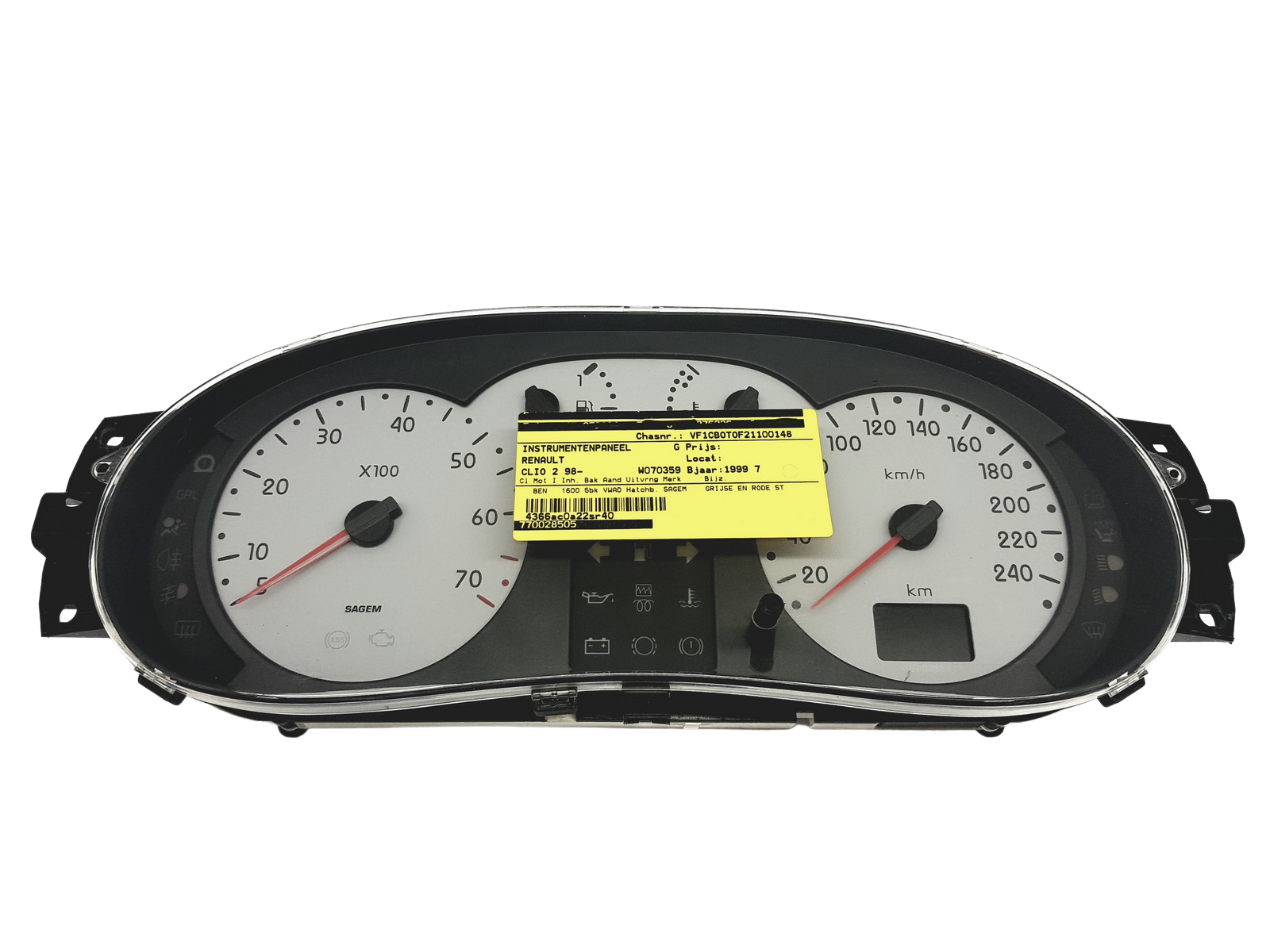 Omdrejningstæller Renault Clio 2 7700428505 49250 main product photo