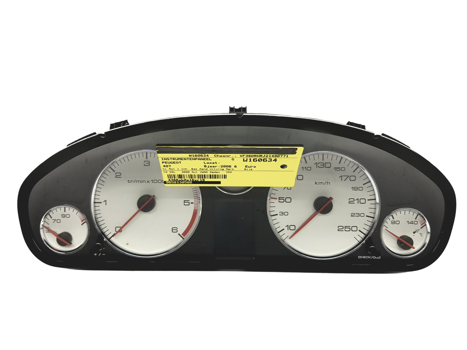 Omdrejningstæller Peugeot 407 9658138580 A2C53106703 44977 main product photo