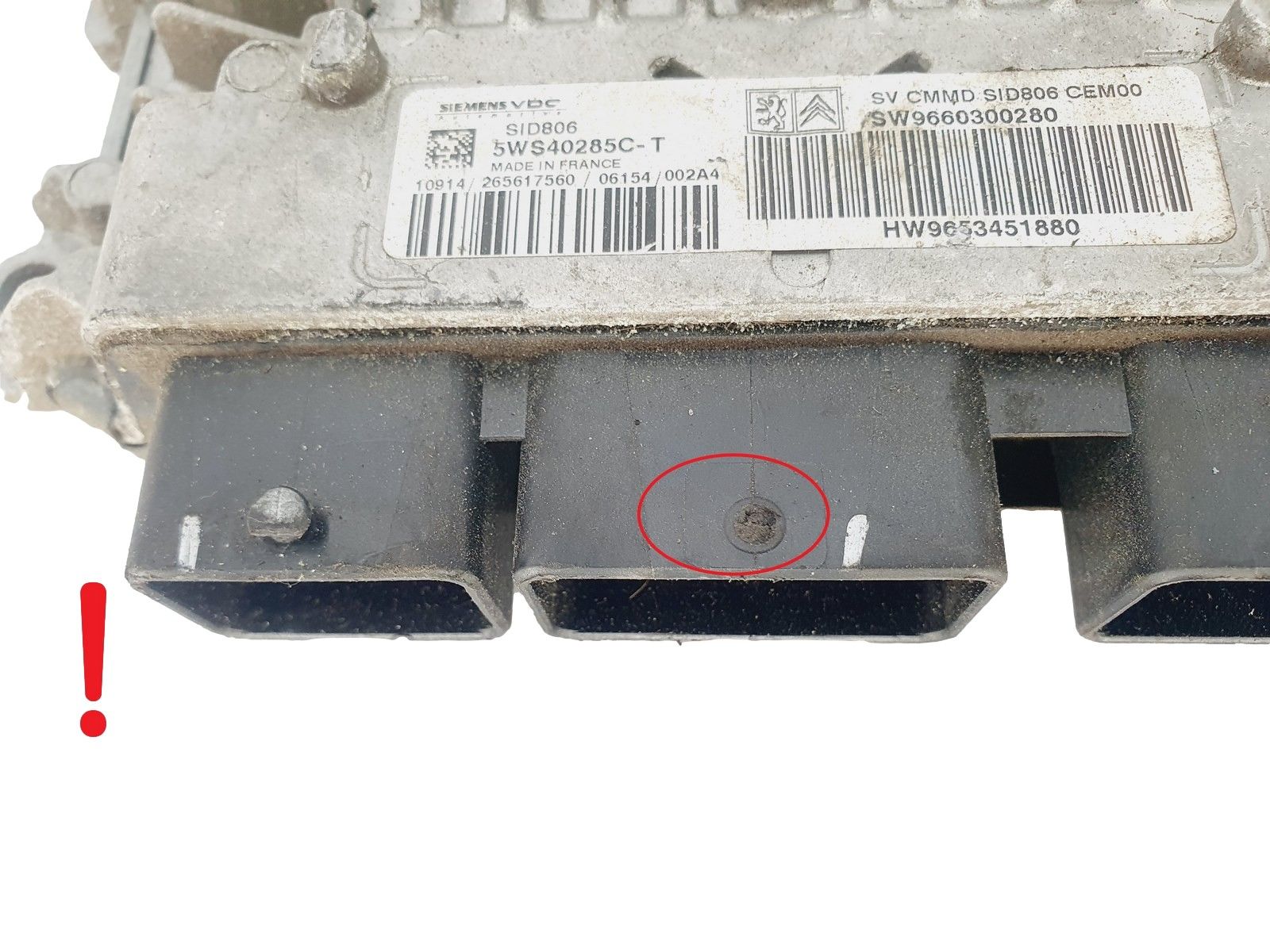 Styreenhed 9660300280 9653451880 5WS40285C-T PSA Siemens 46431 main product photo