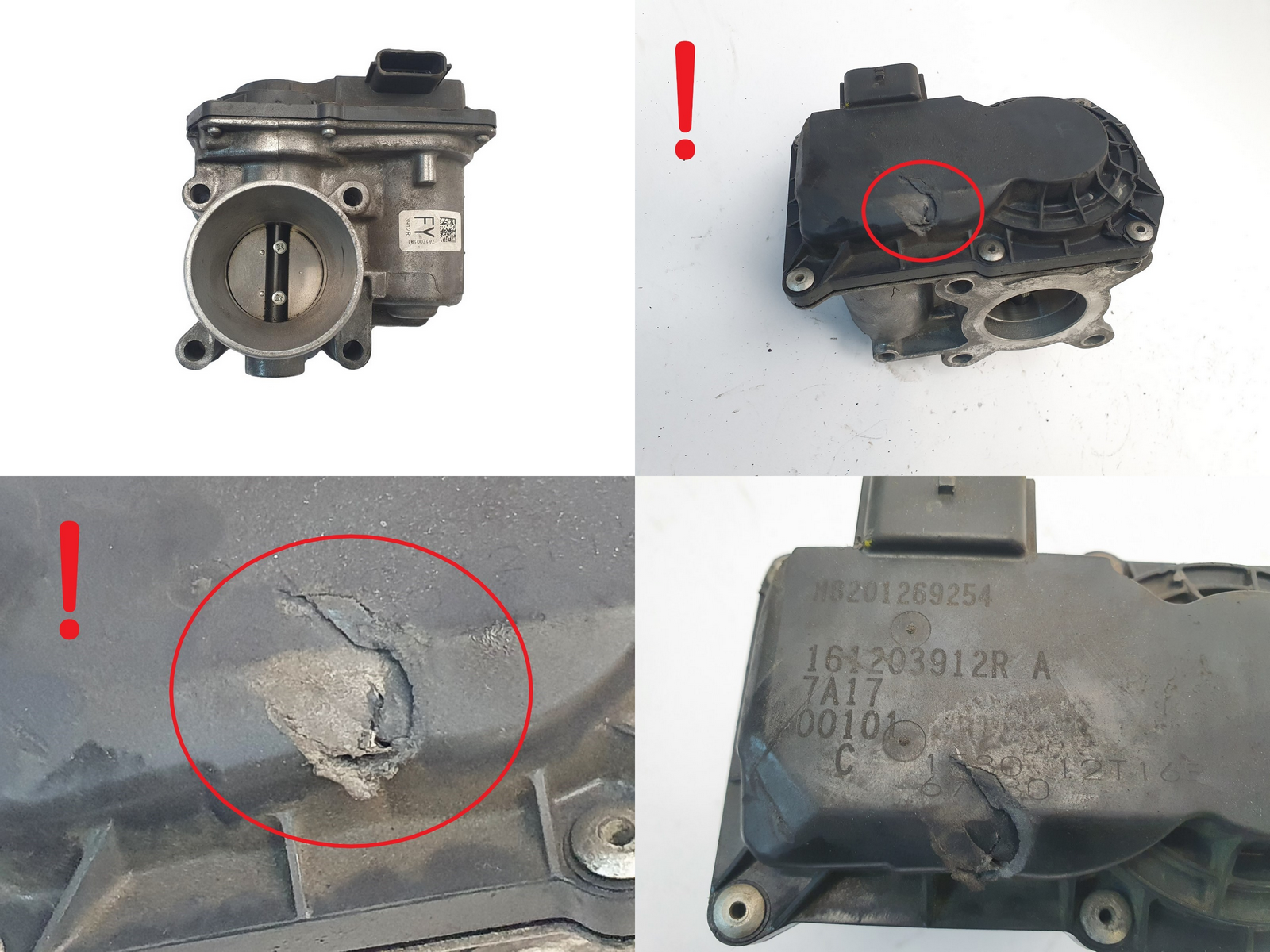 Spjældhusventil Renault Smart 161203912R H8201269254 1.0 2085 main product photo