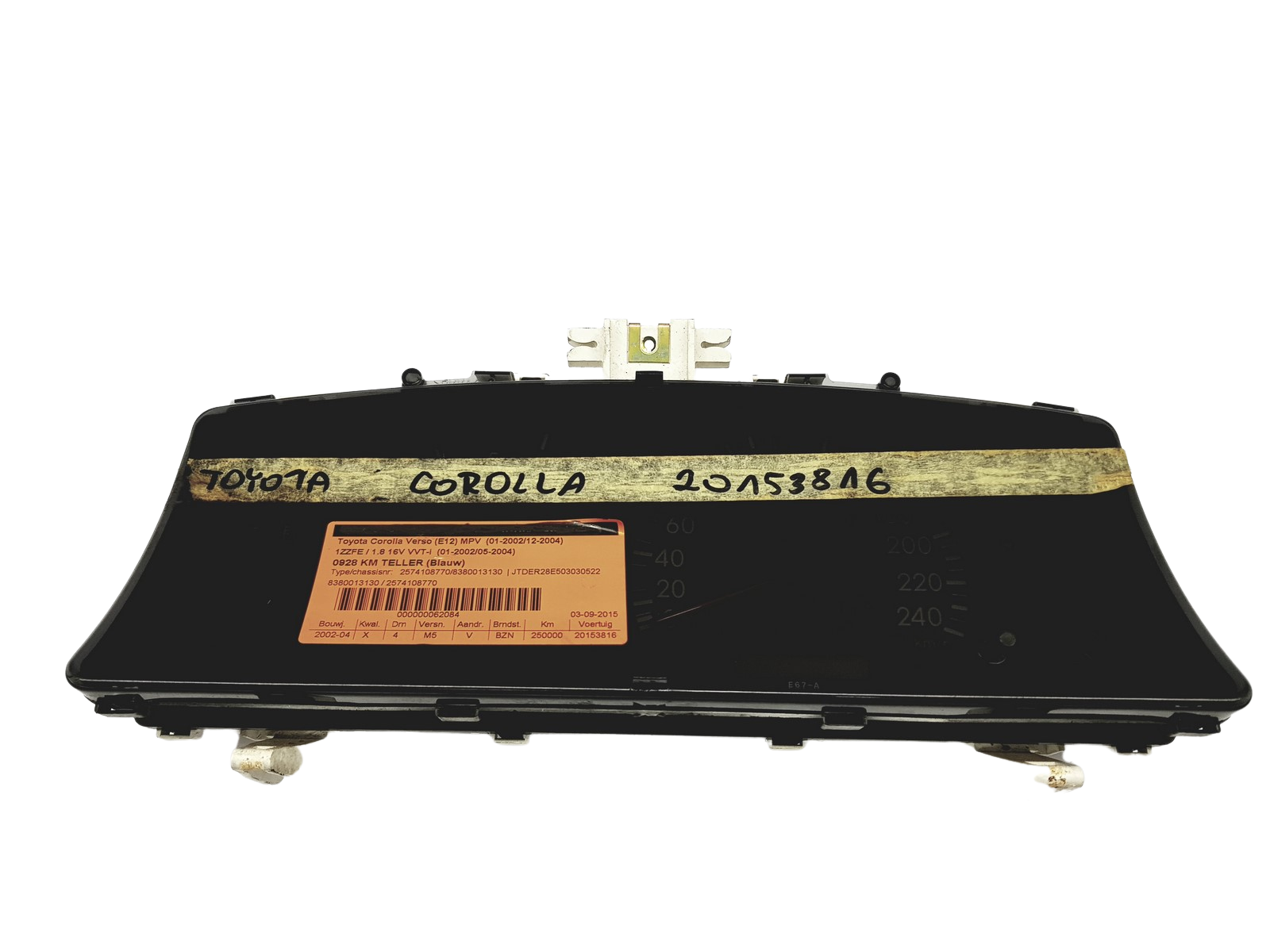 Speedometer Toyota Corolla 83800-13130 257410-8770 52404 main product photo