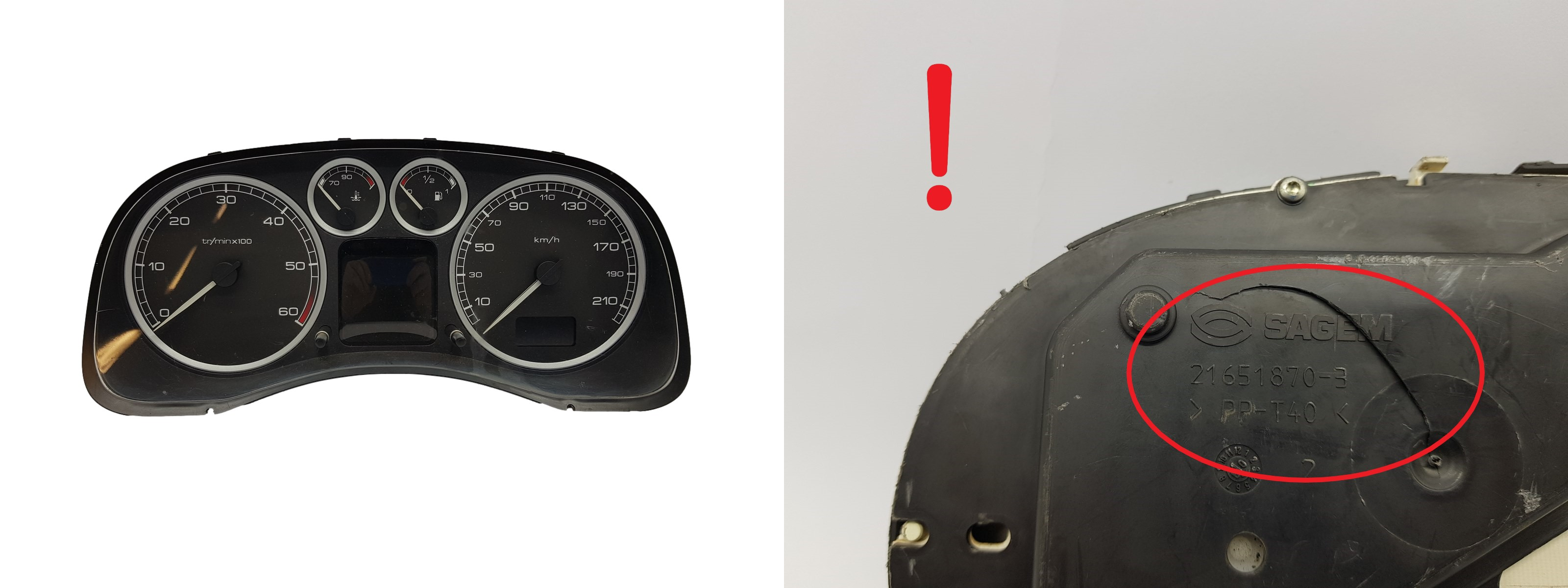 Omdrejningstæller Peugeot 307 9646742280 0R00 2236 main product photo