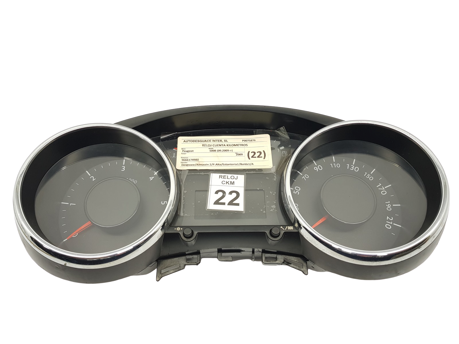 Speedometer Peugeot 3008 9666174980 T8 69189-230U 26985 main product photo
