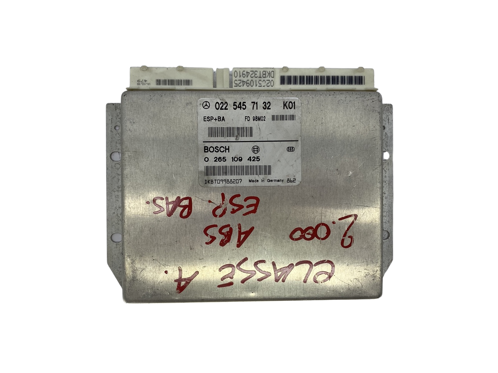 Styreenhed ESP Mercedes 0225457132 K01 0265109425 Bosch main product photo