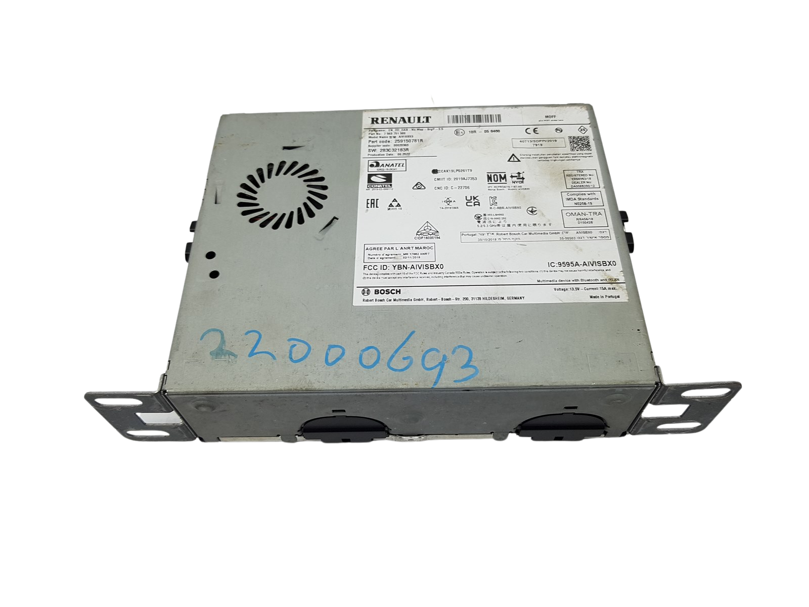 Bilradio Renault 259150781R 283C32183R Bosch main product photo