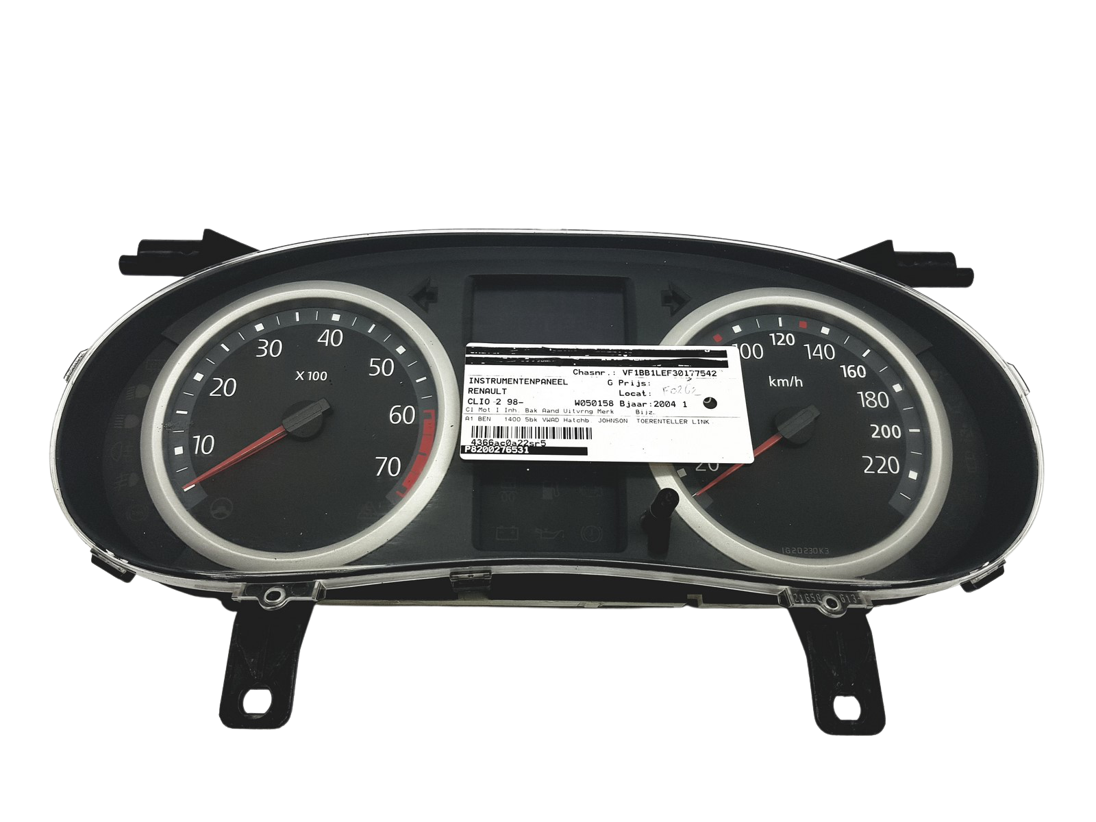 Speedometer Renault Clio 2 8200276531 49264 main product photo