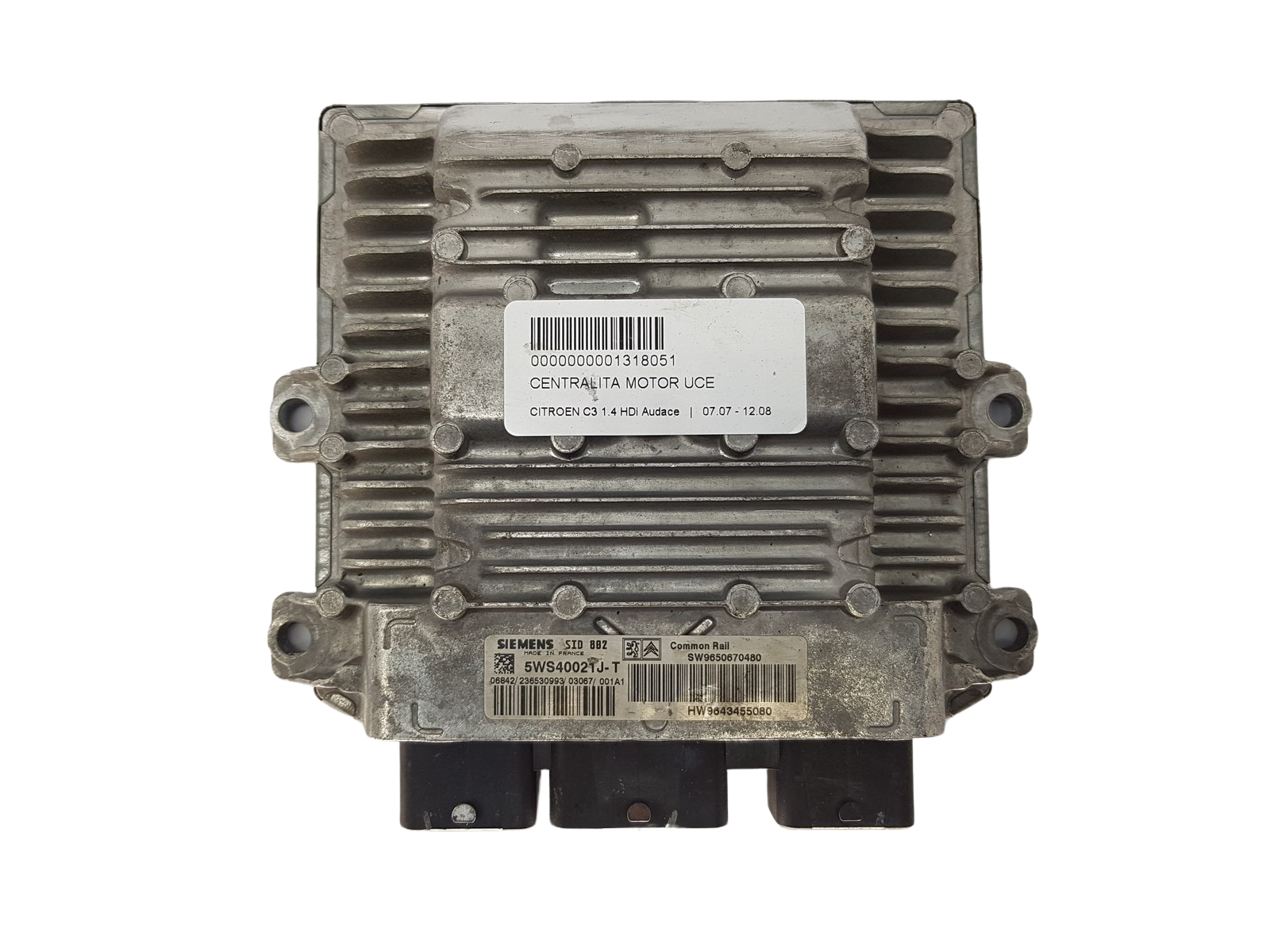 Styreenhed 9650670480 9643455080 5WS40021J-T SID802 PSA Siemens 3066 main product photo