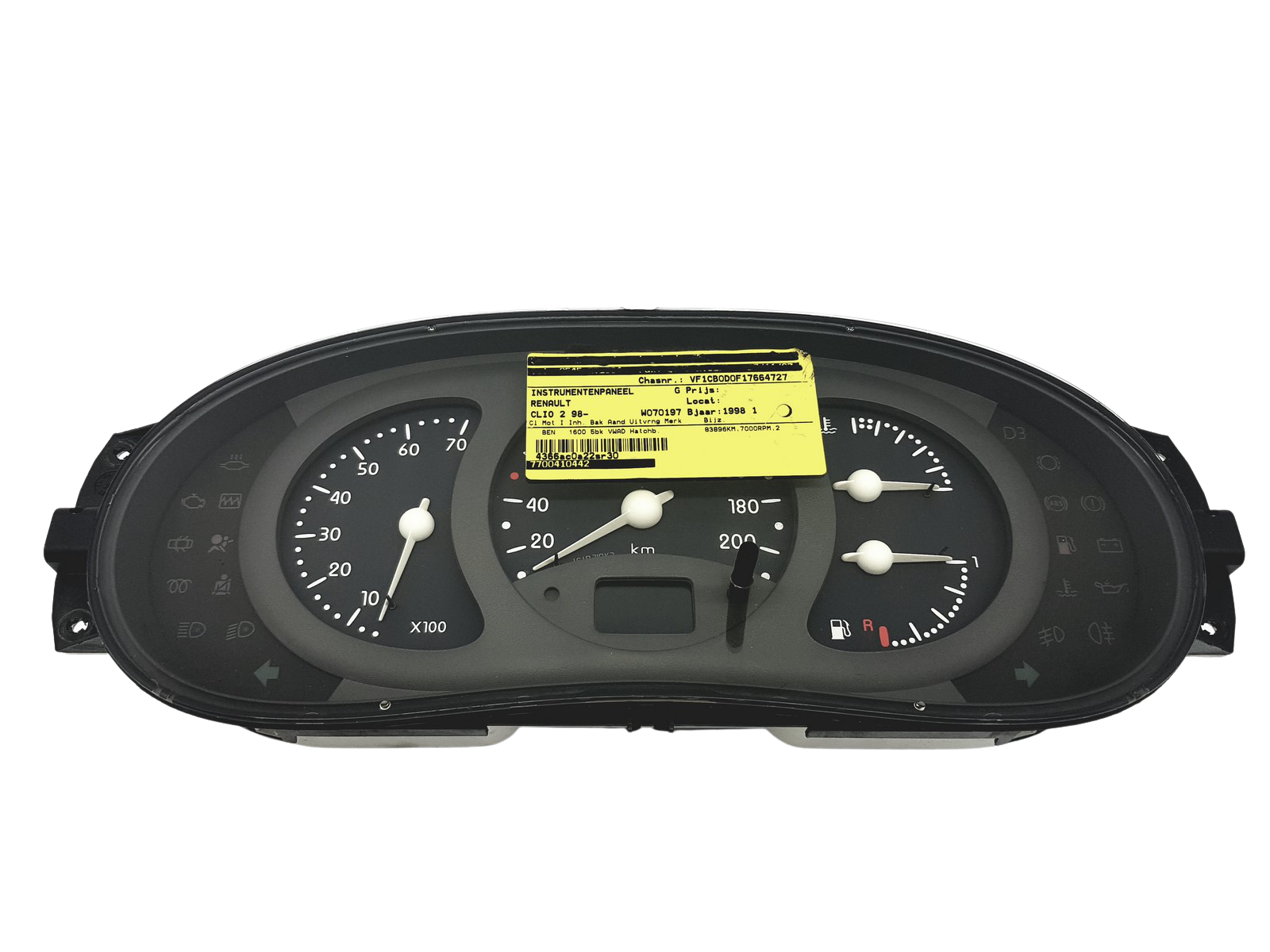 Omdrejningstæller Renault Clio 2 7700410442 C 49257 main product photo