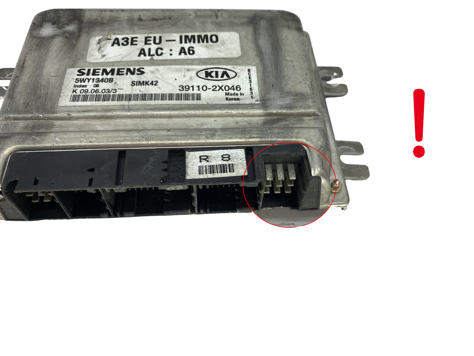 Styreenhed 39110-2X046 5WY1340B SIMK42 KIA Siemens 55185 main product photo