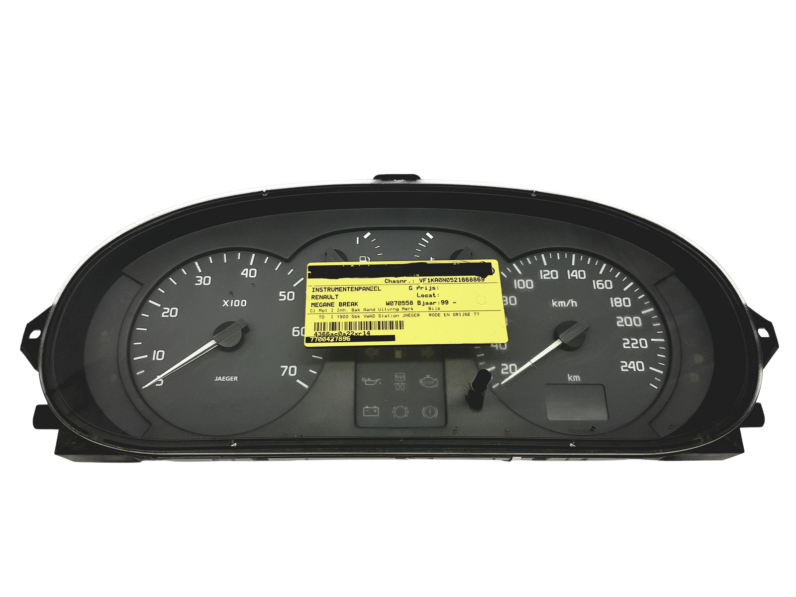 Omdrejningstæller Renault Scenic 1 Megane 1 7700427896 C 49555 main product photo