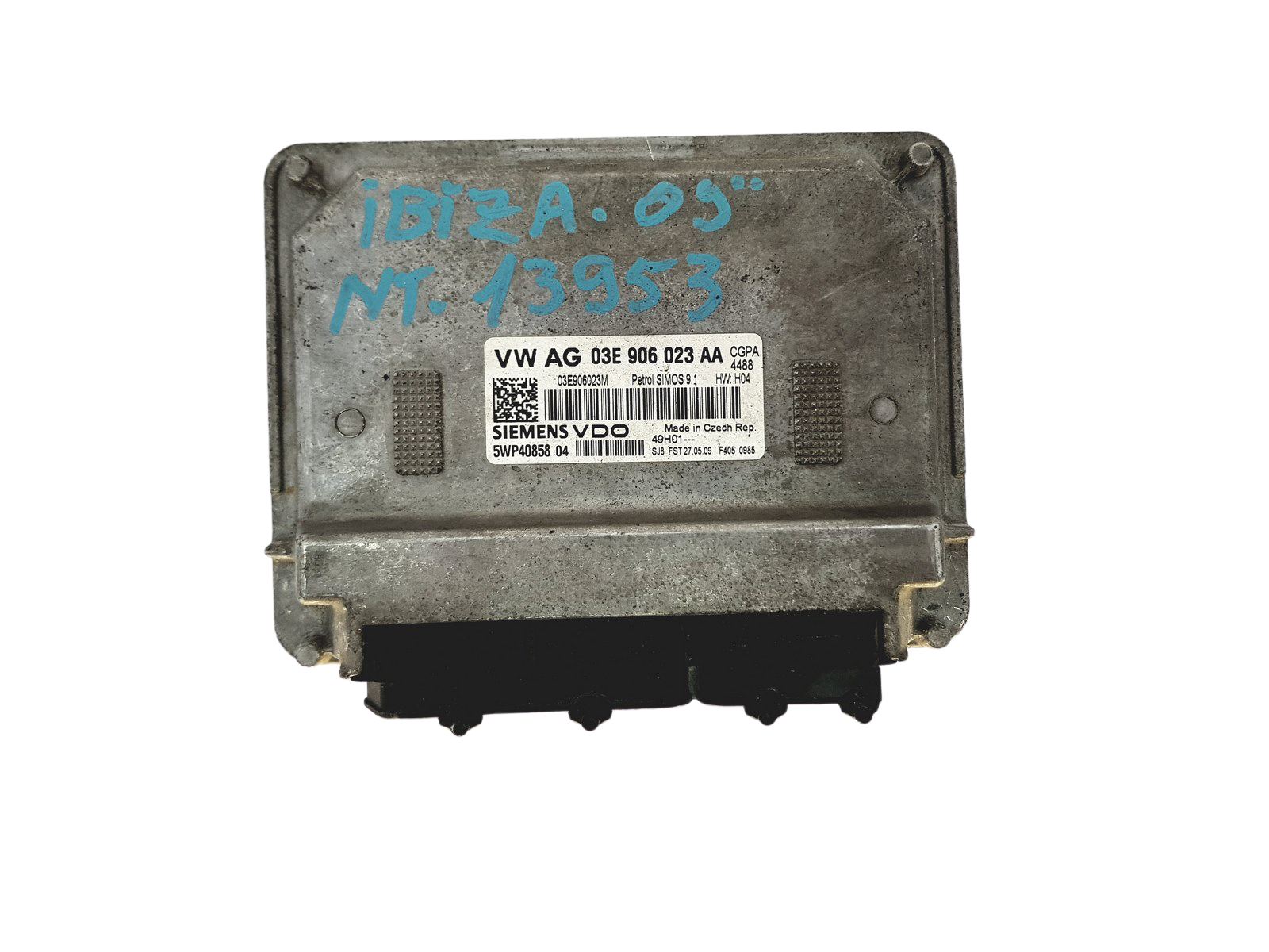 Styreenhed 03E906023AA 5WP40858 Seat VW siemens main product photo