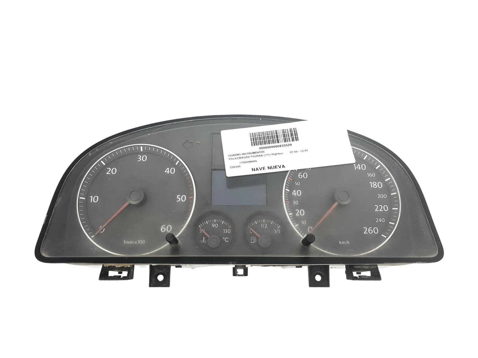 Speedometer VW Touran 1T0920860G 110080217015 58732 main product photo