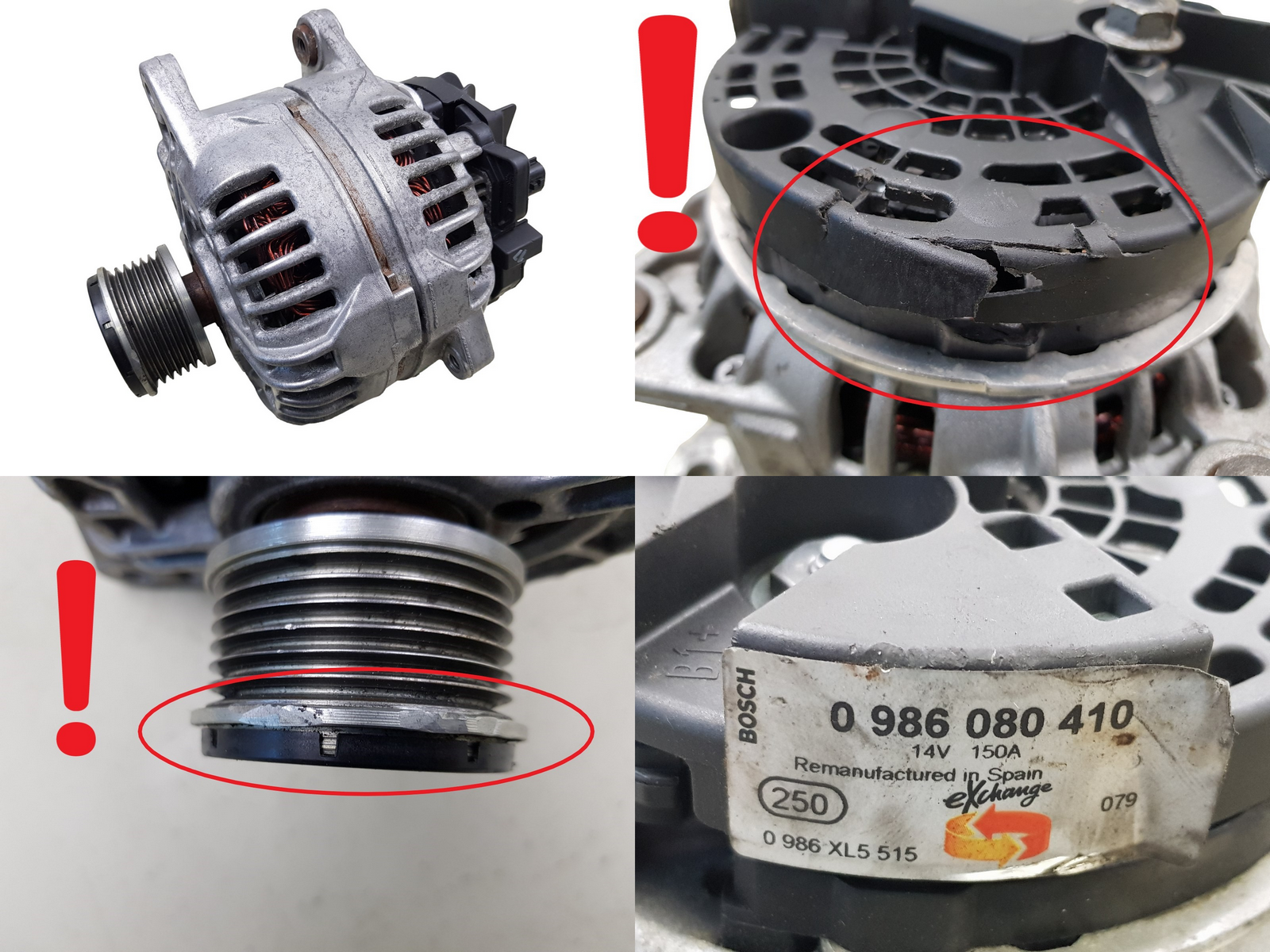 Generator 0986080410 0124525534 Bosch Renault 150A main product photo