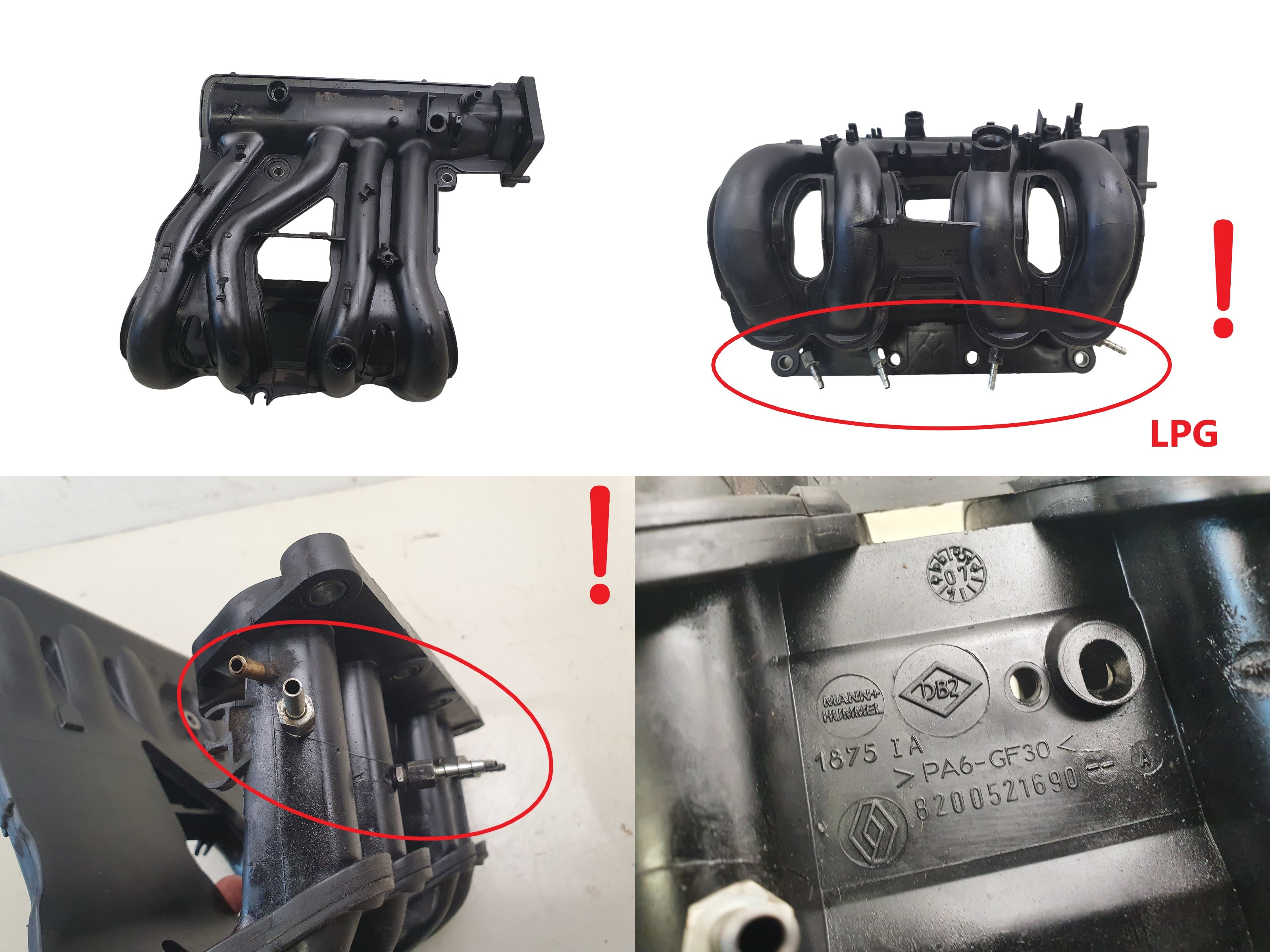 Indsugningsmanifold LPG 8200521690 1.2 8v Renault Twingo 2 main product photo