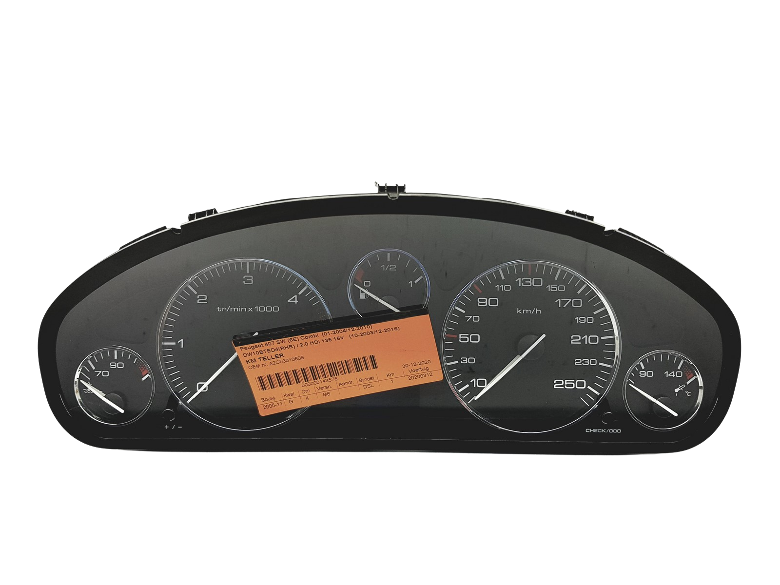 Omdrejningstæller Peugeot 407 9658138280 53032 main product photo