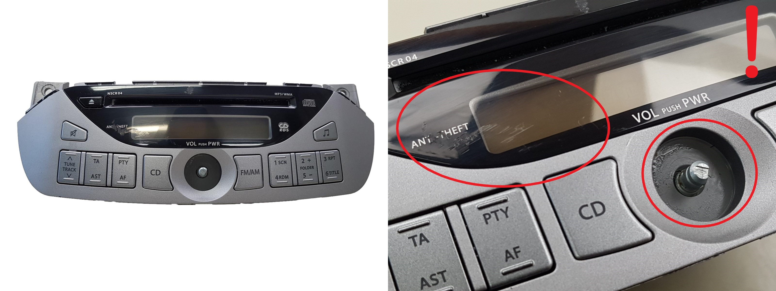 Radio Cd Mp3 Afspiller Nissan Pixo 39101M68K00 39101-68K0 CDF-R3019A 1120 main product photo