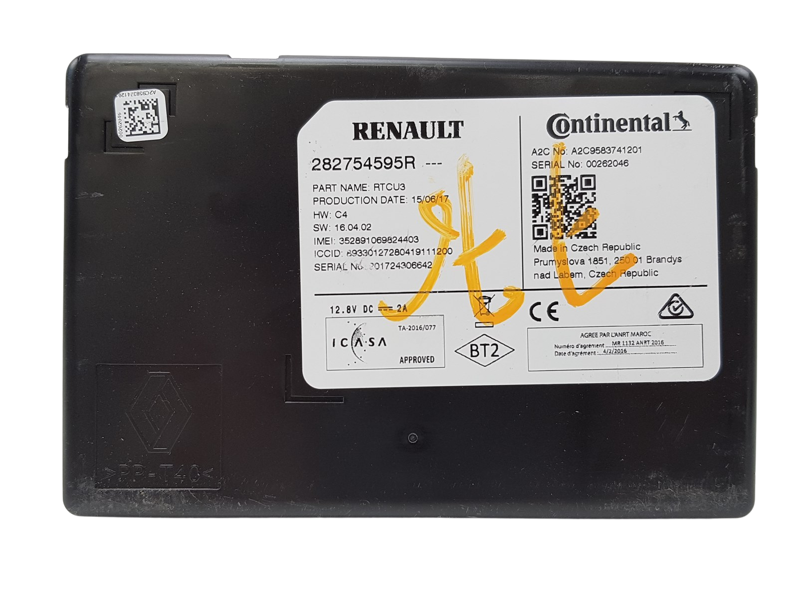 Styreenhed modul Renault 282754595R A2C9583741201 0km main product photo