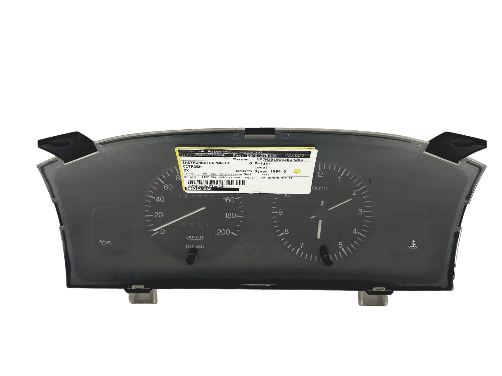 Speedometer Citroen ZX 9602824980 49222 main product photo