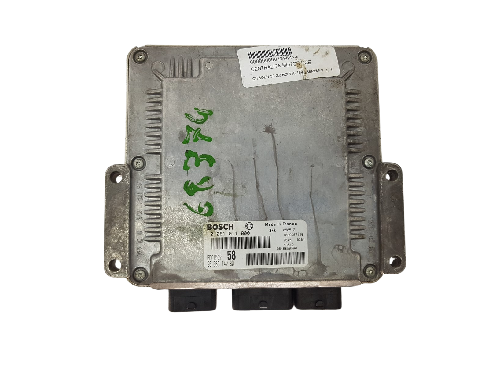Styreenhed 0281011800 9646850580 9656314280 PSA Bosch 3480 main product photo