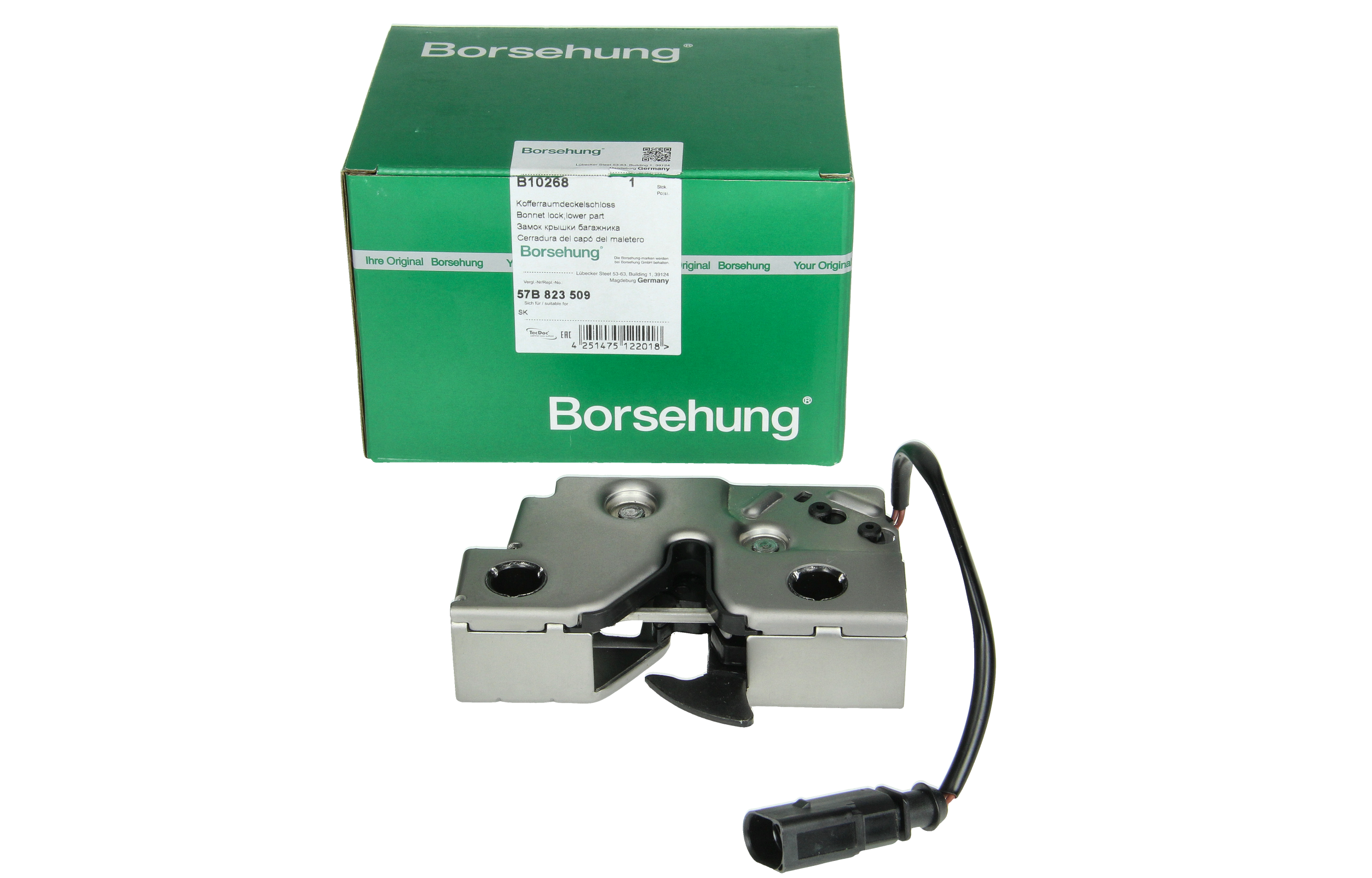 Motorhjelmslås 57B823509 B10268 Volkswagen Skoda Borsehung main product photo