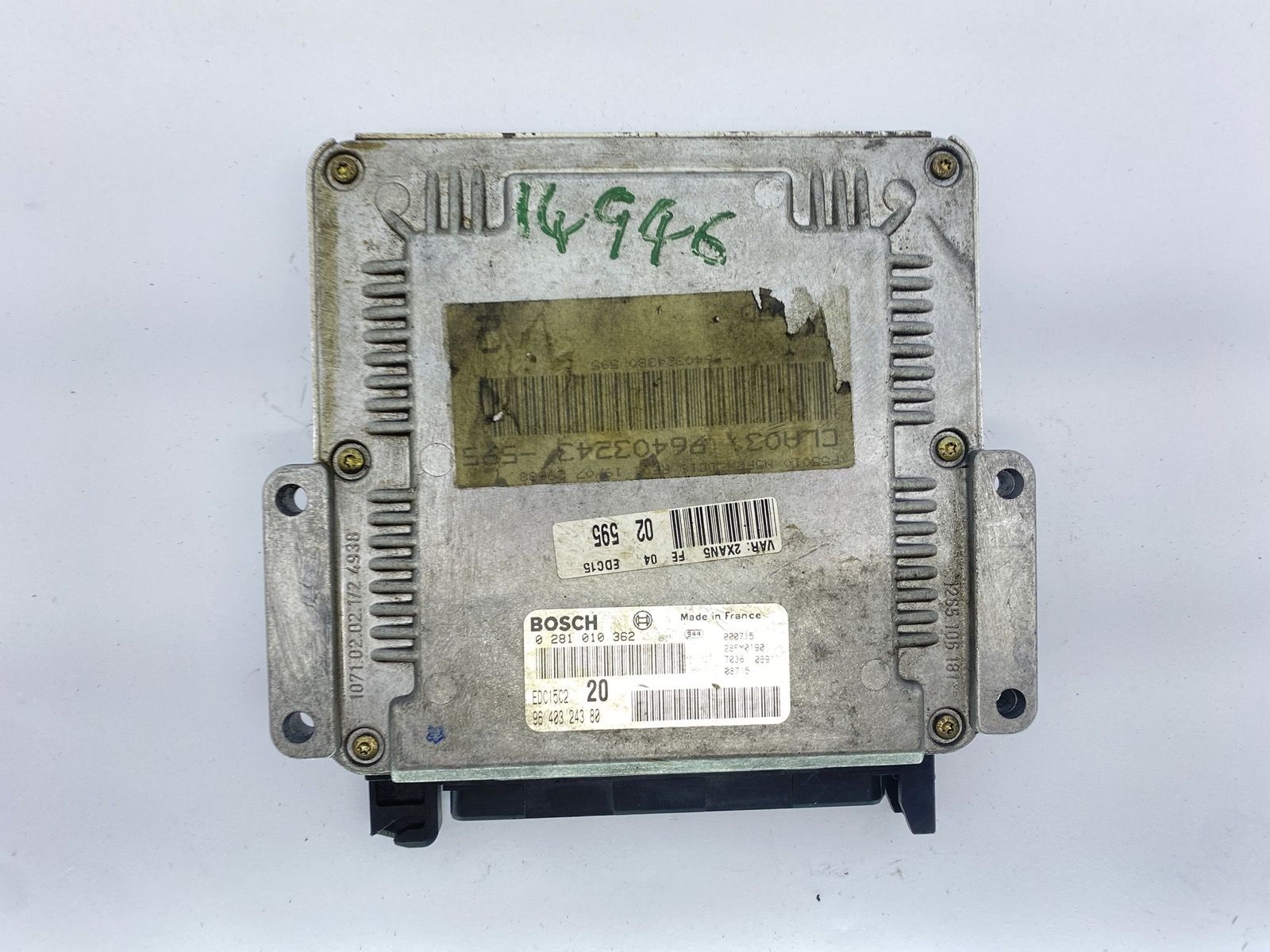 Styreenhed 0281010362 9640324380 28FM0190 PSA Bosch 63509 main product photo
