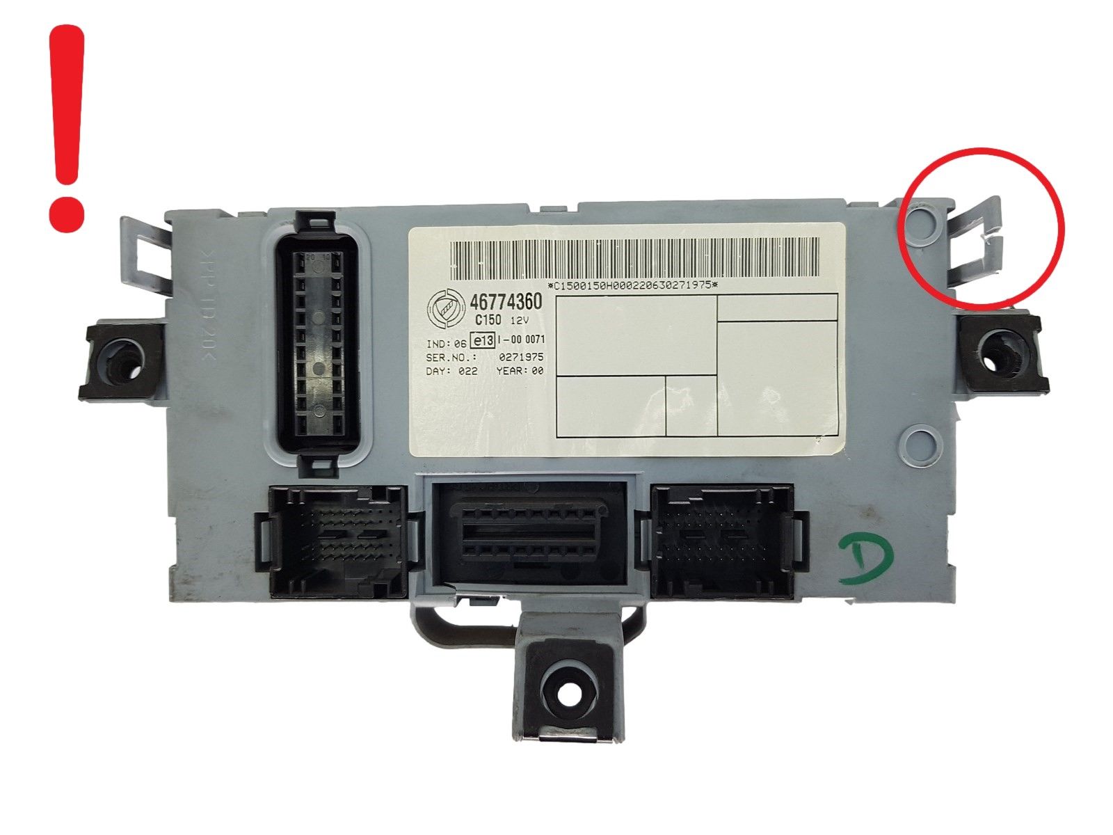 Styreenhed BSI Fiat 46774360 Delphi 20069 main product photo