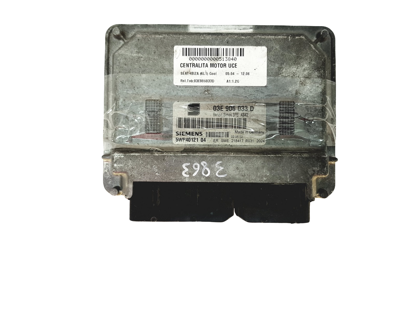 Styreenhed 03E906033D 5WP40121 04 Seat Siemens 23873 main product photo