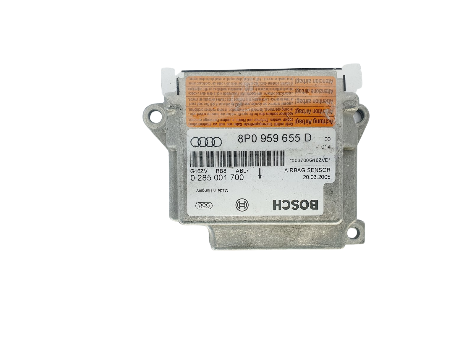 Styreenhed modul 8P0959655D 0285001700 Audi Bosch main product photo