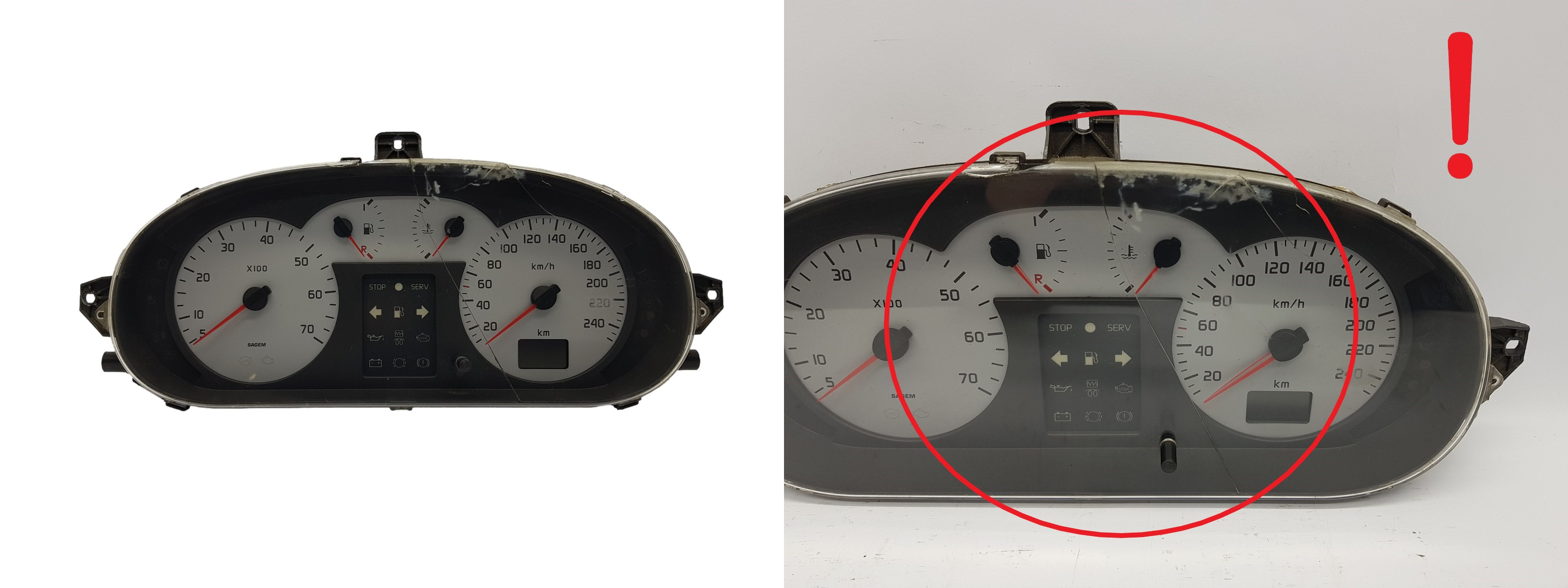 Speedometer Renault Megane 1 7700428712 A 2438 main product photo