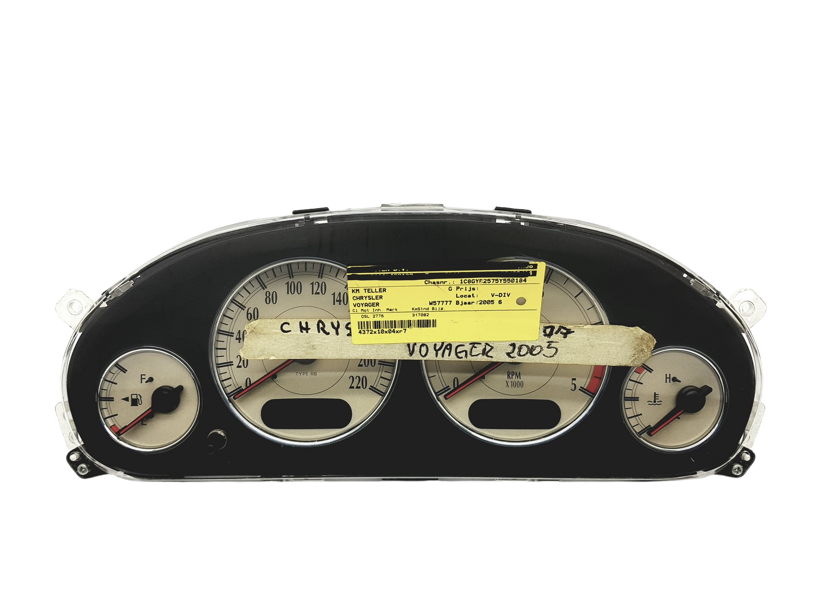 Omdrejningstæller Chrysler Voyager P05082826AH 52289 main product photo