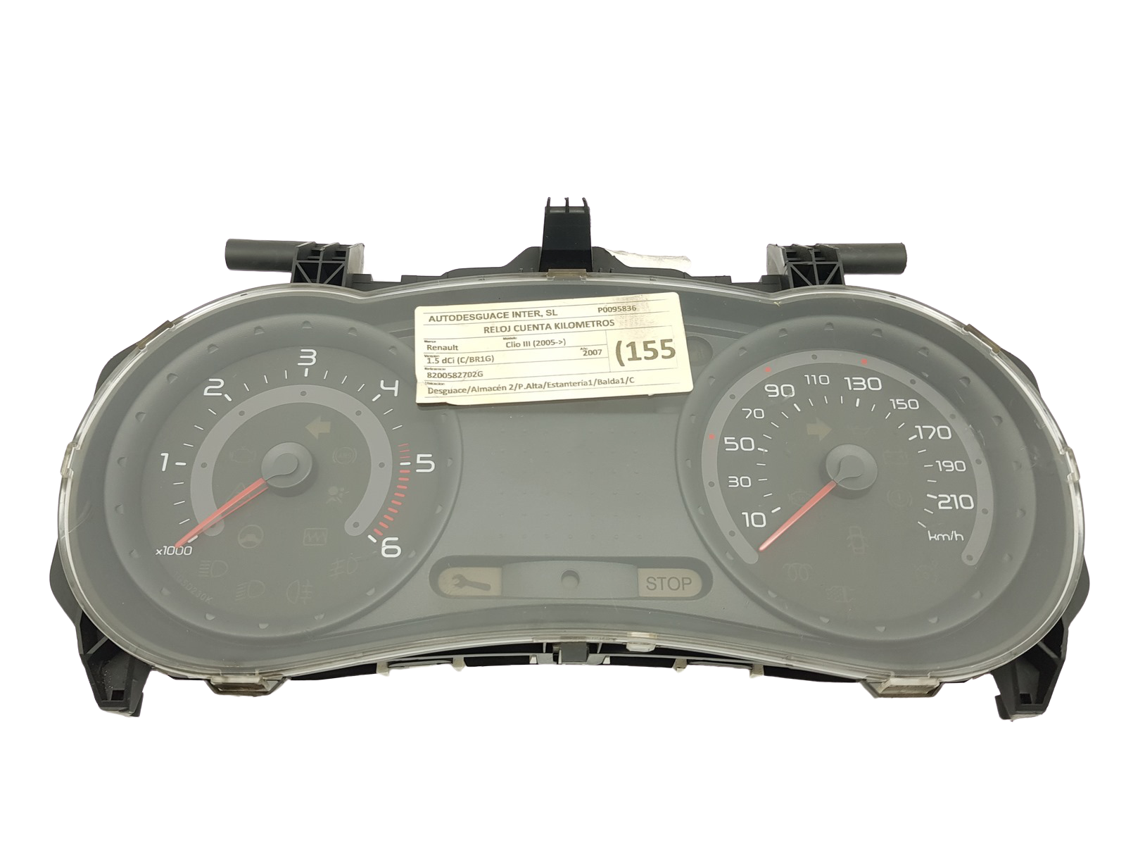 Omdrejningstæller Renault Clio 3 8200582702 G 27023 main product photo