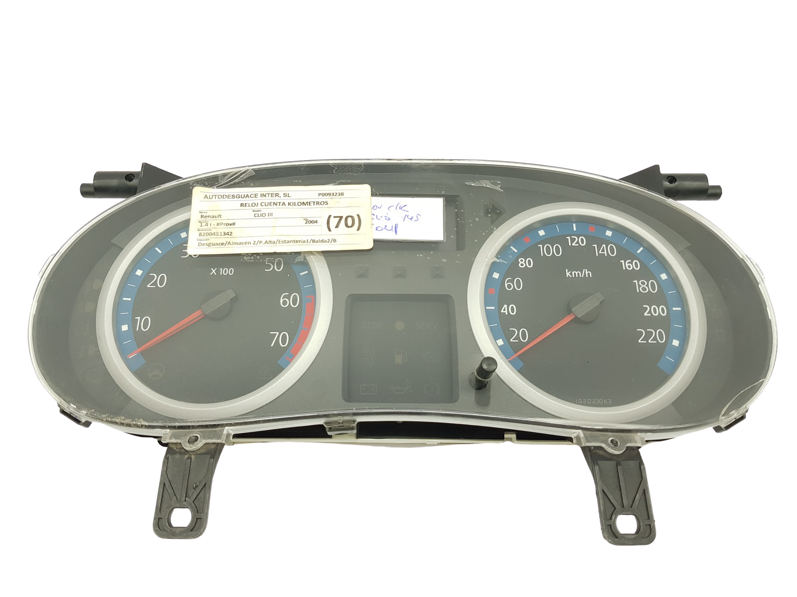 Speedometer Renault Clio 2 8200451342 27031 main product photo