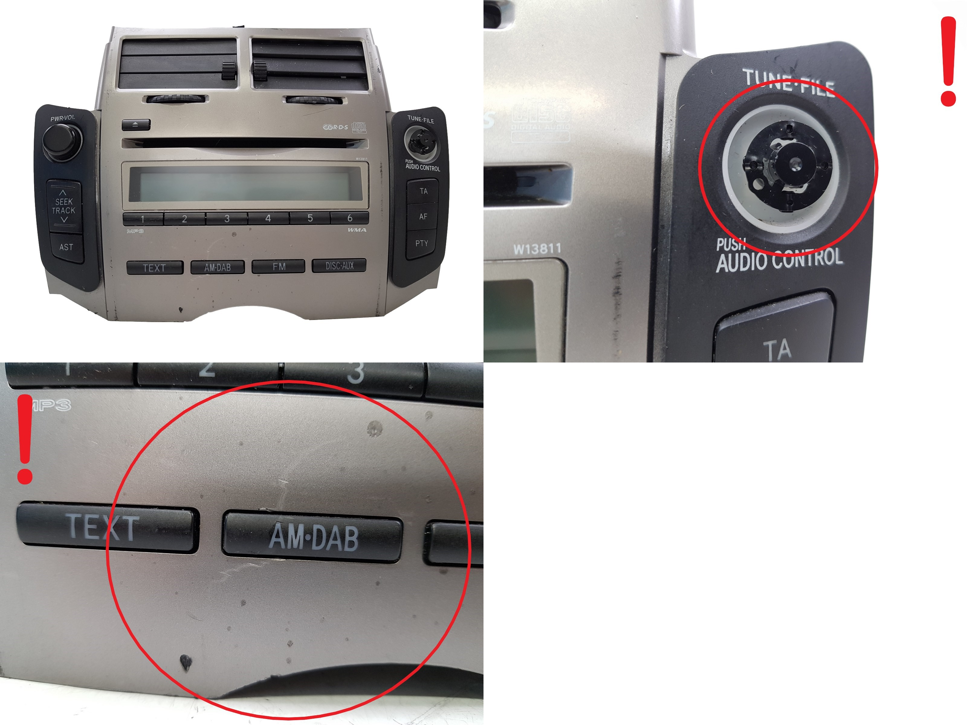 Radio Cd Mp3 Afspiller Toyota Yaris 86120-0D490 W13811 Fujitsu 1362 main product photo
