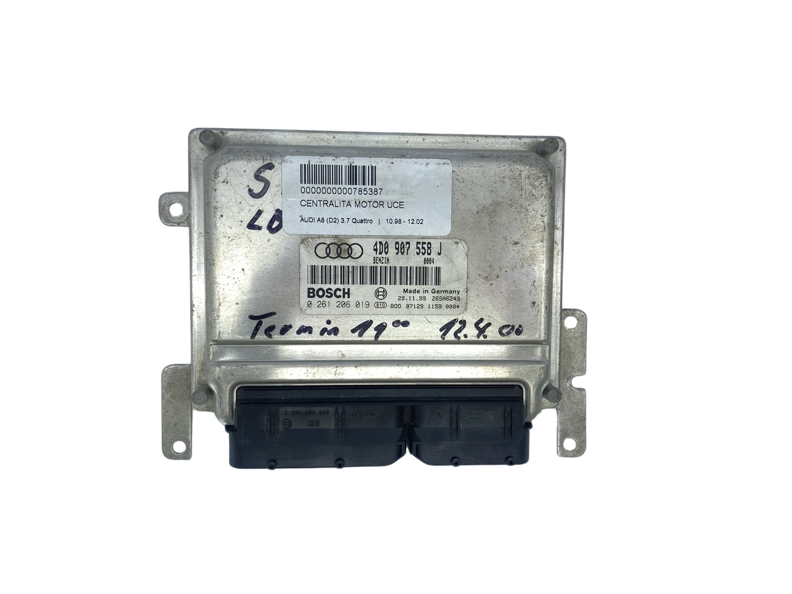 ECU Motorstyreenhed 0261206019 4D0907558J Audi Bosch main product photo